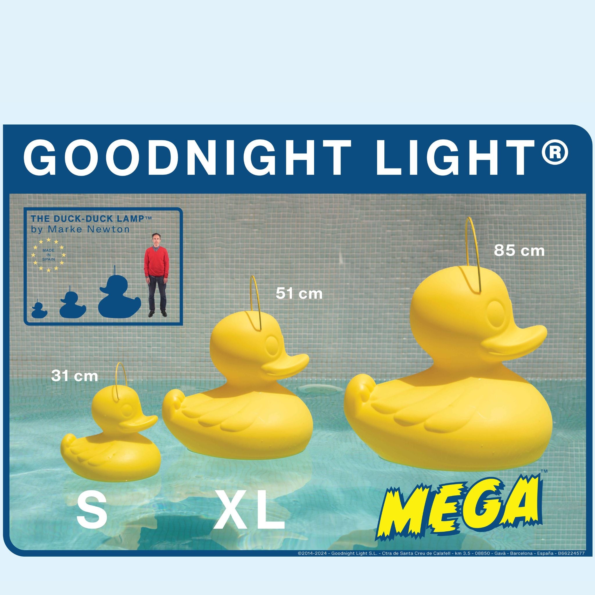 MEGA-DUCK DECO - without lighting -Yellow